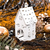 Подсвечник Домик для одной чайной свечи цвет белый - фото 240866