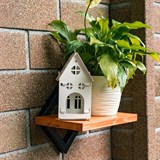 Подсвечник Домик для одной чайной свечи цвет белый - фото 240870