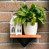 Подсвечник Домик для одной чайной свечи цвет белый - фото 240871