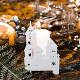 Подсвечник Замок в лесу для свечи  металлический - фото 240895