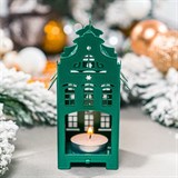 Подсвечник Домик для одной чайной свечи цвет зеленый - фото 240939