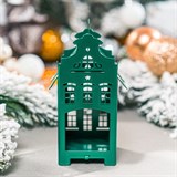 Подсвечник Домик для одной чайной свечи цвет зеленый - фото 240941