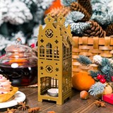 Подсвечник Замок из металла  для одной чайной свечи - фото 240959