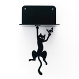 Магнитный декор для невидимой полки  Кот с бабочкой - фото 241279