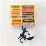 Магнитный декор для невидимой полки Кот с зонтом - фото 241298