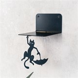 Магнитный декор для невидимой полки Кот с зонтом - фото 241303