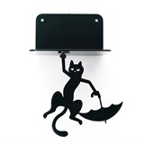 Магнитный декор для невидимой полки Кот с зонтом - фото 241305