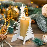 Подсвечник Ёлка декоративный для одной свечи из металла - фото 241345