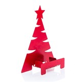 Подсвечник для праздника Ёлочка цвет красный для одной свечи - фото 241365