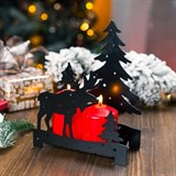 Новогодний подсвечник из металла - фото 241424