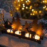 Подсвечник Зимняя сказка из металла для декора - фото 241435