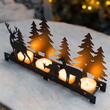 Подсвечник Зимняя сказка из металла для декора - фото 241437