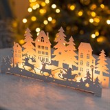 Новогодний подсвечник Санта из металла - фото 241443