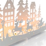 Новогодний подсвечник Санта из металла - фото 241444