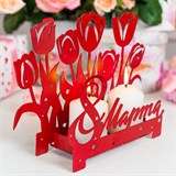 Подсвечник Тюльпаны декоративный из металла - фото 241576