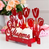 Подсвечник Тюльпаны декоративный из металла - фото 241577