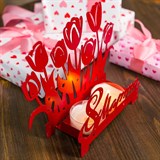 Подсвечник Тюльпаны декоративный из металла - фото 241579