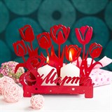 Подсвечник Тюльпаны декоративный из металла - фото 241581