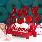 Подсвечник Тюльпаны декоративный из металла - фото 241582