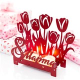 Подсвечник Тюльпаны декоративный из металла - фото 241583