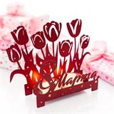 Подсвечник Тюльпаны декоративный из металла - фото 241584