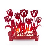 Подсвечник Тюльпаны декоративный из металла - фото 241586