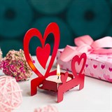 Подсвечник Сердца декоративный для одной свечи - фото 241596