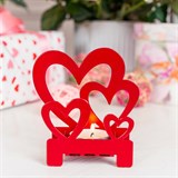Подсвечник Сердечки подарочный из металла - фото 241601