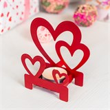 Подсвечник Сердечки подарочный из металла - фото 241602