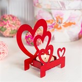 Подсвечник Сердечки подарочный из металла - фото 241603