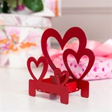 Подсвечник Сердечки подарочный из металла - фото 241604