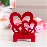 Подсвечник Сердечки подарочный из металла - фото 241605