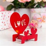 Подсвечник Любовь настольный из металла - фото 241614