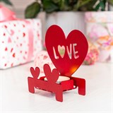 Подсвечник Любовь настольный из металла - фото 241615