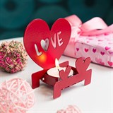 Подсвечник Любовь настольный из металла - фото 241619