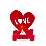 Подсвечник Любовь настольный из металла - фото 241620