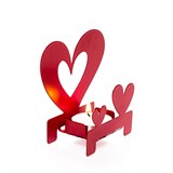 Подсвечник Красное сердце для одной чайной свечи - фото 241633