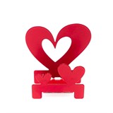 Подсвечник Красное сердце для одной чайной свечи - фото 241634