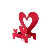 Подсвечник Красное сердце для одной чайной свечи - фото 241635