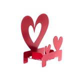 Подсвечник Красное сердце для одной чайной свечи - фото 241636