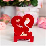 Подсвечник декоративный настольный Сердца - фото 241667