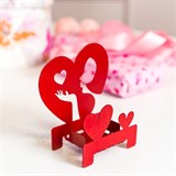 Подсвечник декоративный настольный Сердца - фото 241671