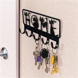 Вешалка настенная 5 крючков 702-047 металлическая - фото 241688