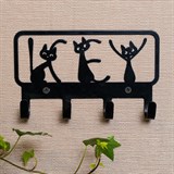 Вешалка настенная 4 крючка 702-048 металлическая - фото 241691