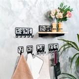 Вешалка настенная 4 крючка 702-048 металлическая - фото 241693