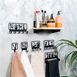 Вешалка настенная 4 крючка 702-048 металлическая - фото 241694