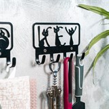 Вешалка настенная 4 крючка 702-048 металлическая - фото 241695