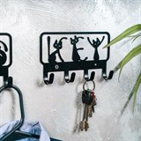 Вешалка настенная 4 крючка 702-048 металлическая - фото 241696