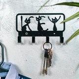 Вешалка настенная 4 крючка 702-048 металлическая - фото 241697