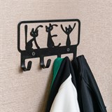 Вешалка настенная 4 крючка 702-048 металлическая - фото 241702